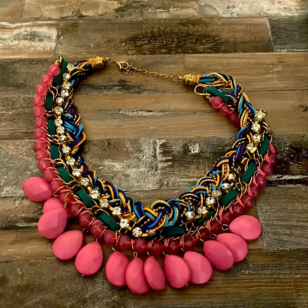 Francesca’s party necklace with diamond accents